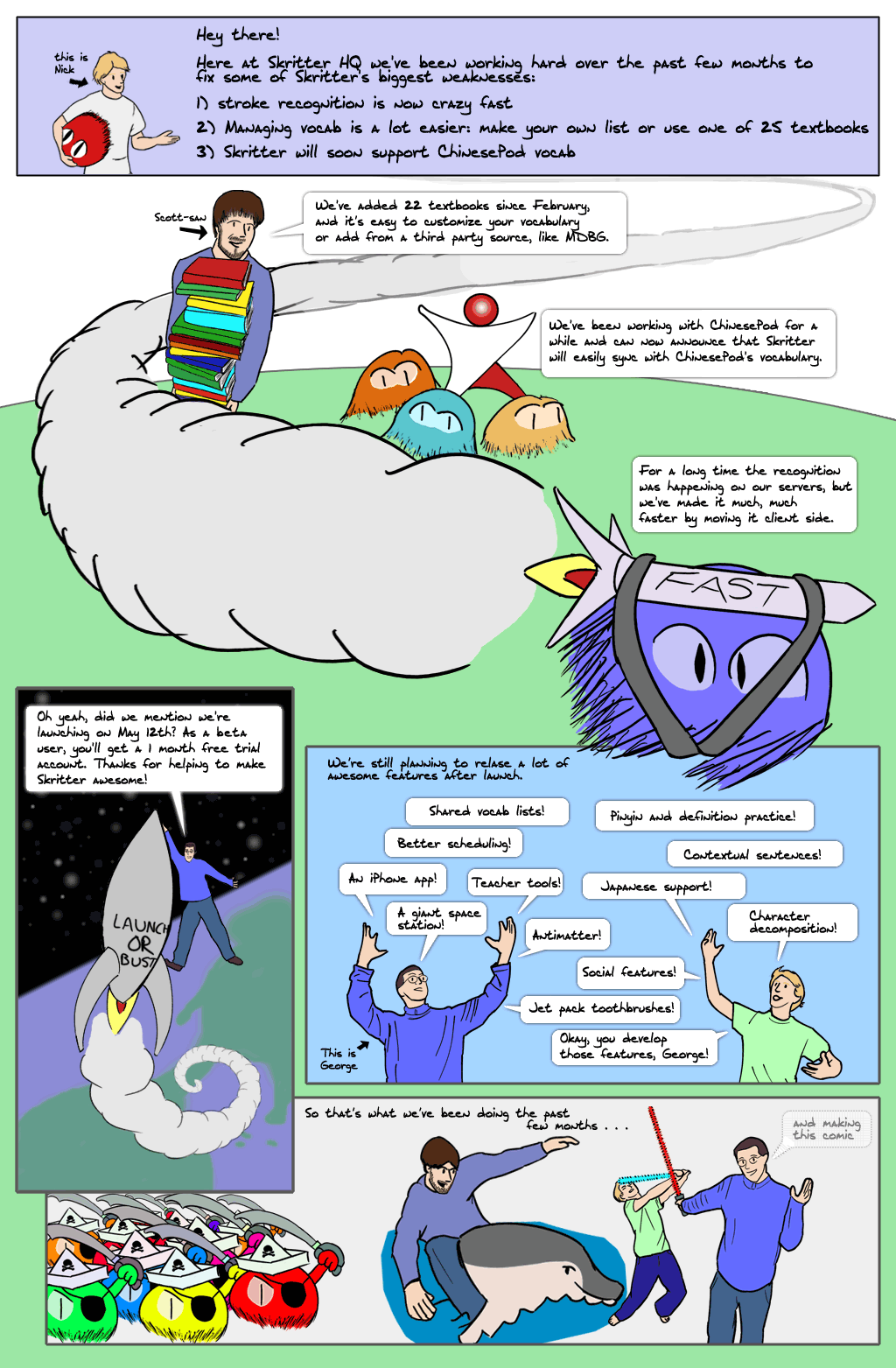 Launch comic